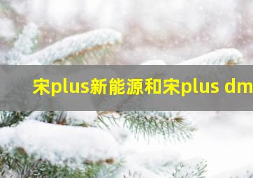 宋plus新能源和宋plus dmi